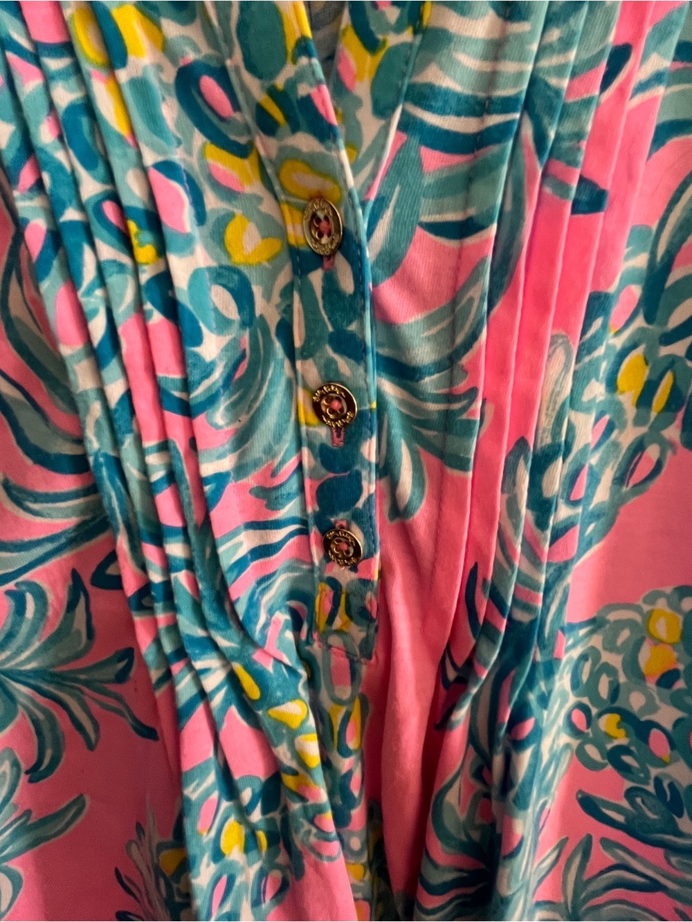 Lilly Pulitzer Pink Pineapple-Print Flutter Sleeve Top - Picture 3 of 3